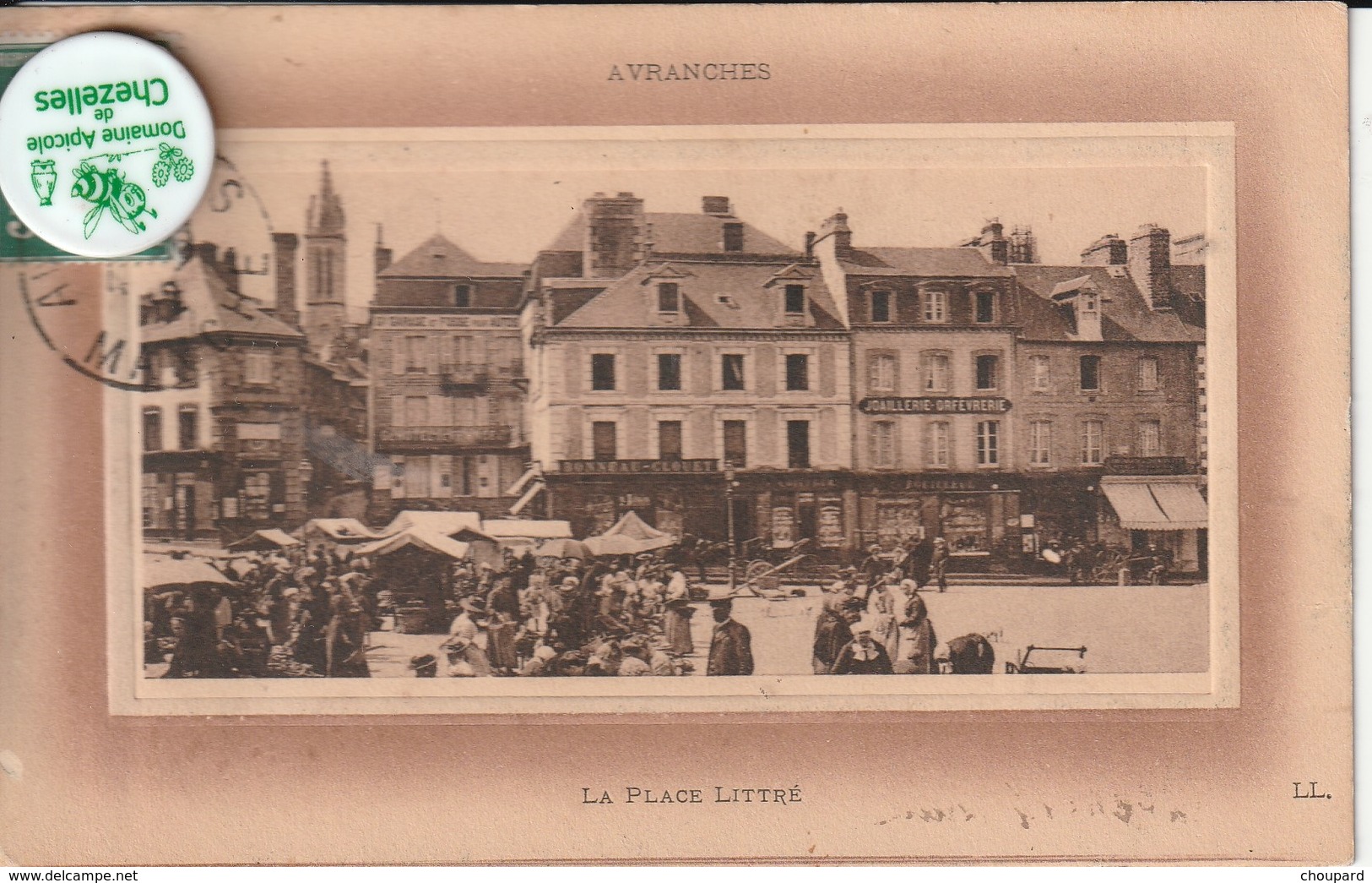 50 - Très Belle Carte Postale Ancienne De   AVRANCHES  La Place Littré - Avranches