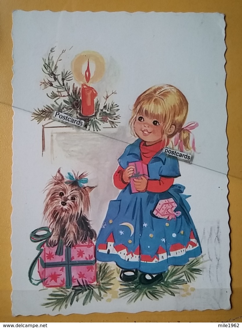 KOV 8-179 - NEW YEAR, Bonne Annee, Children, Enfant, DOG, CHIEN - Nouvel An