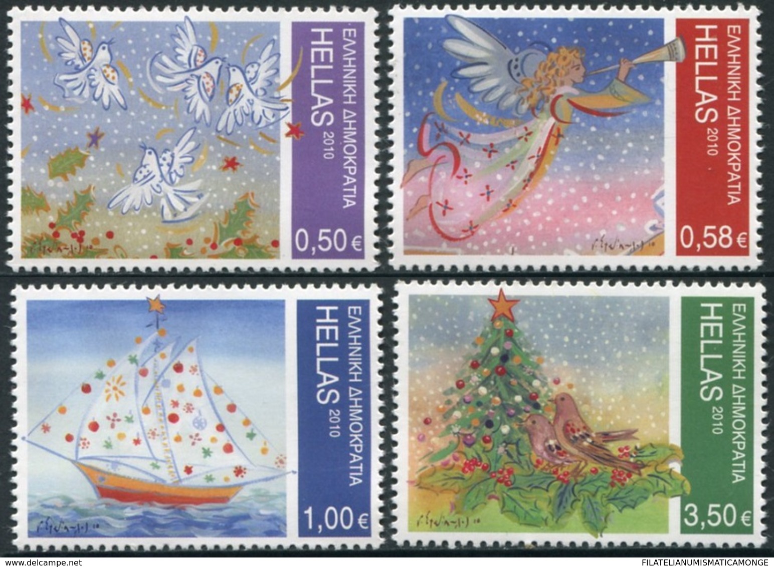 Grecia 2010 Correo 2548/51 Navidades 2010 (4v)  **/MNH - Unused Stamps