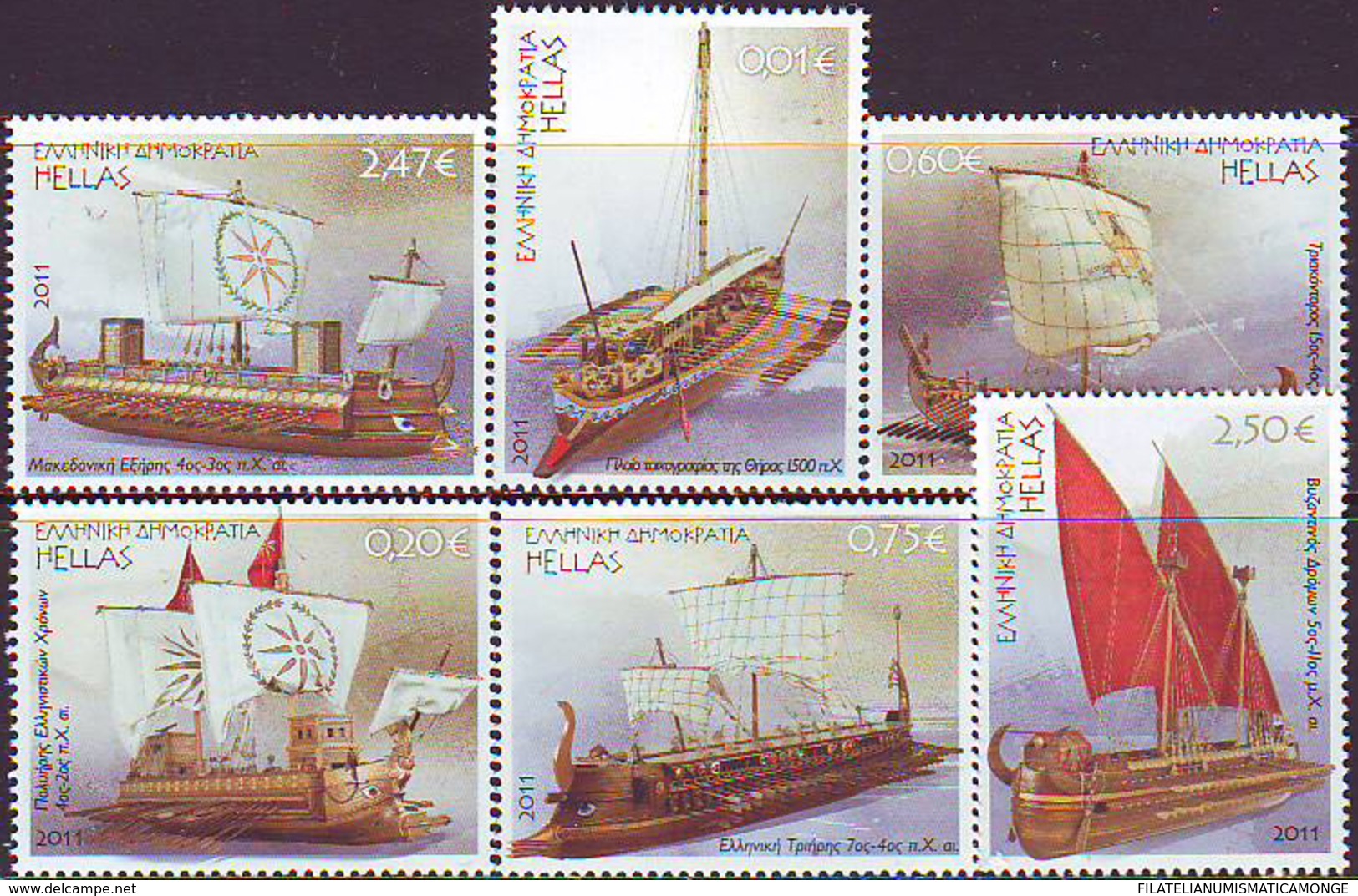 Grecia 2011 Correo 2569/74 Barcos Griegos (6v)  **/MNH - Neufs