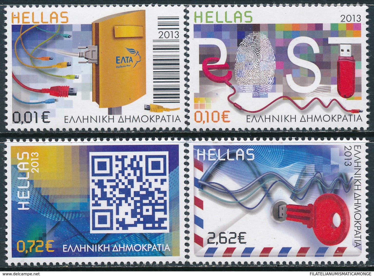 Grecia 2013 Correo 2685/88 Correo Digital (4v)  **/MNH - Neufs