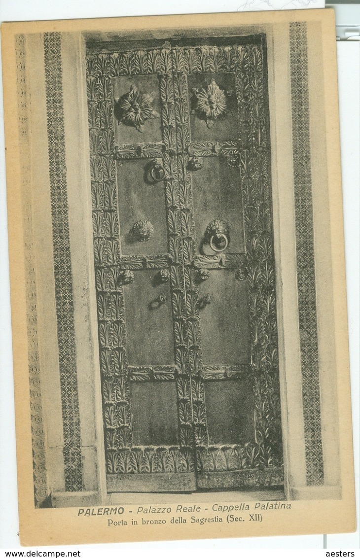 Palermo; Palazzo Reale. Cappella Palatina. Porta In Bronzo Della Sagrestia - Non Viaggiata. (B.G. - P.) - Palermo