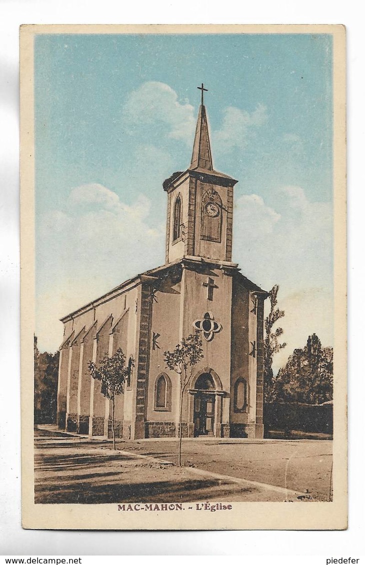 ALGERIE - MAC-MAHON -  L' Eglise. Carte  Colorée - Autres & Non Classés