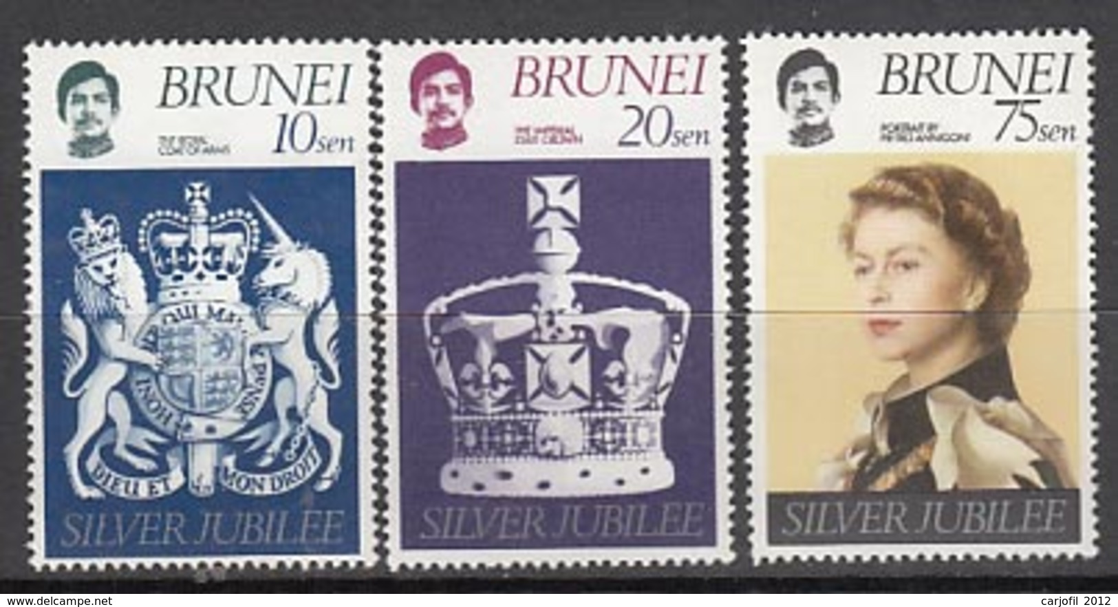 Brunei - Correo Yvert 233/5 ** Mnh  Isabel II - Brunei (1984-...)