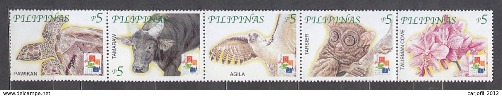 Filipinas - Correo 2001 Yvert 2657/61 ** Mnh  Fauna Flora - Filipinas