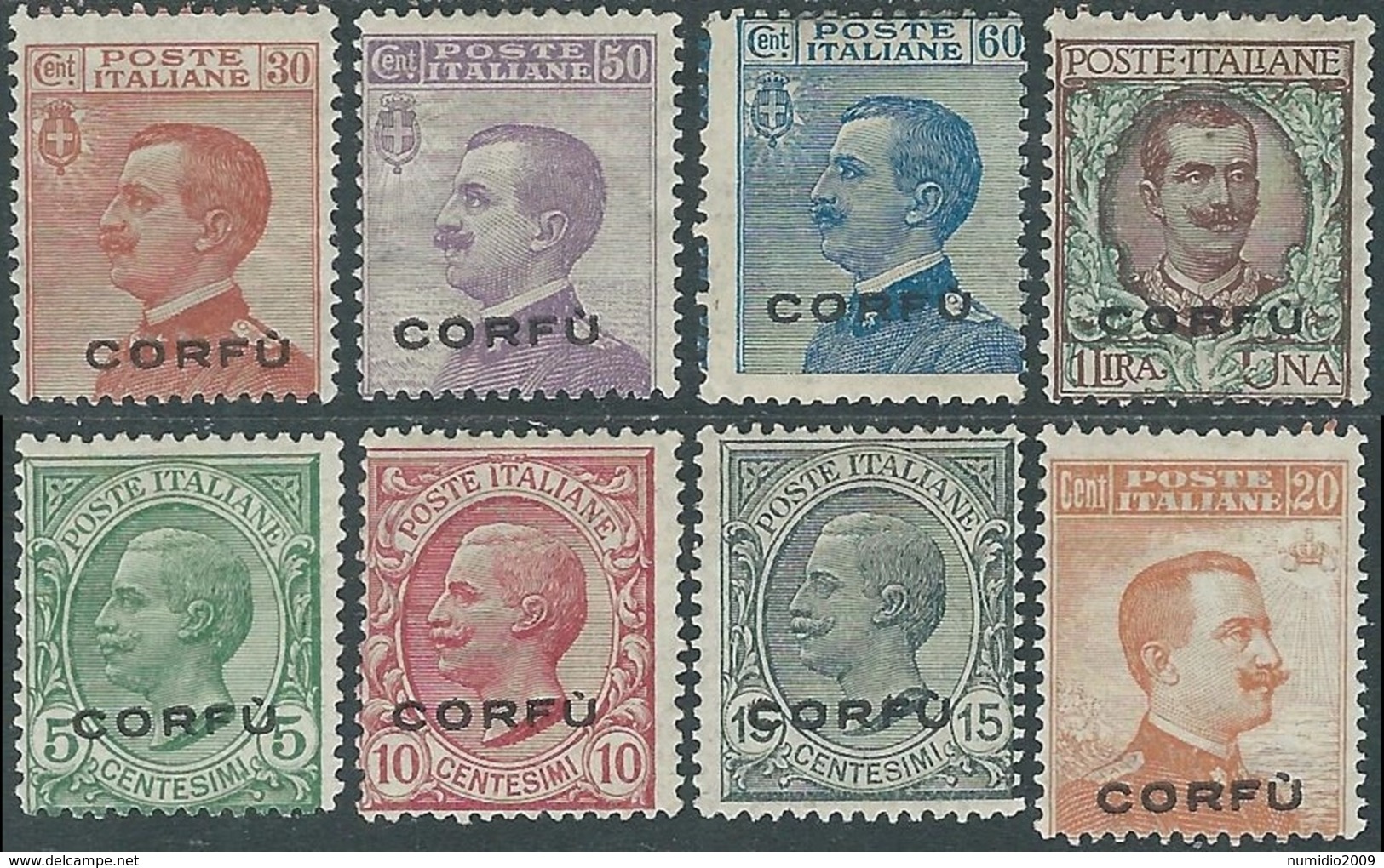 1923 CORFU 8 VALORI MH * - RB42-4 - Corfu