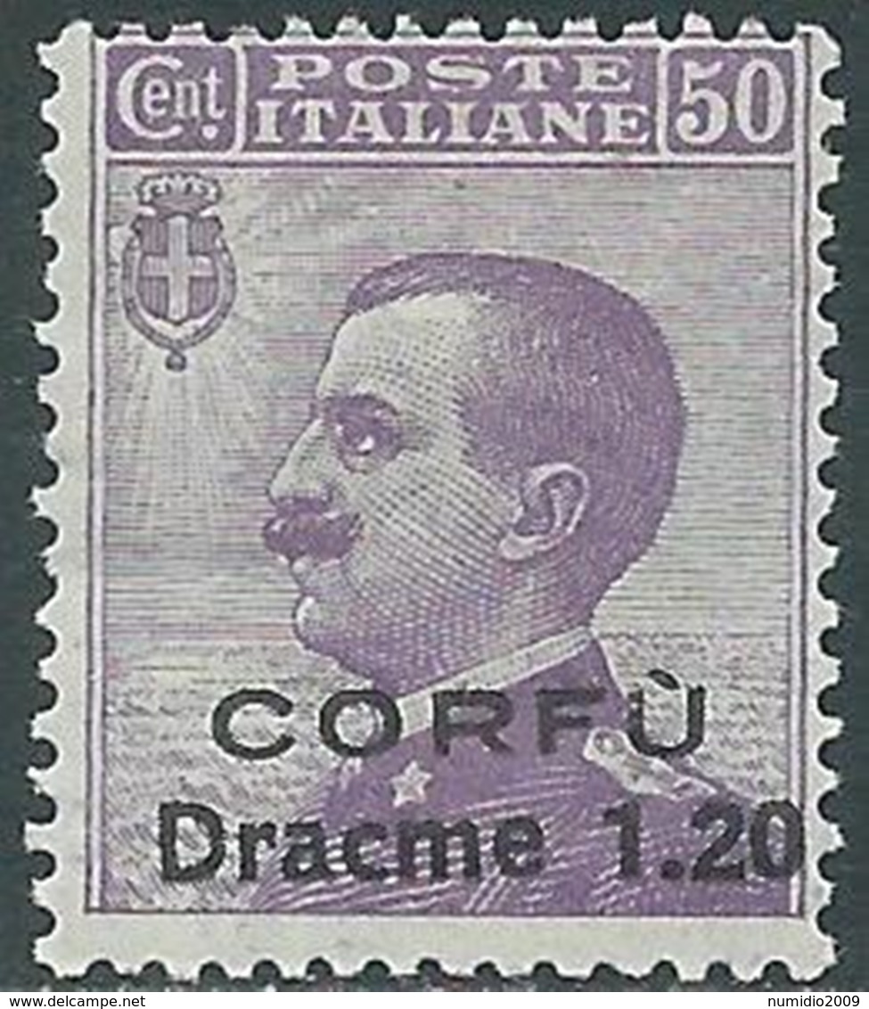 1923 CORFU EFFIGIE 1,20 DRACME SU 50 CENT MNH ** - RB42-3 - Corfu