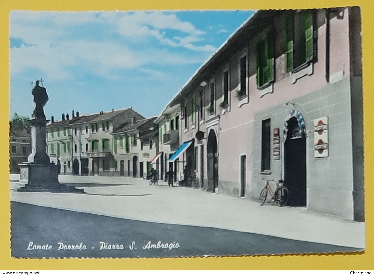 Cartolina Lonate Pozzolo - Piazza S. Ambrogio - 1936 - Varese