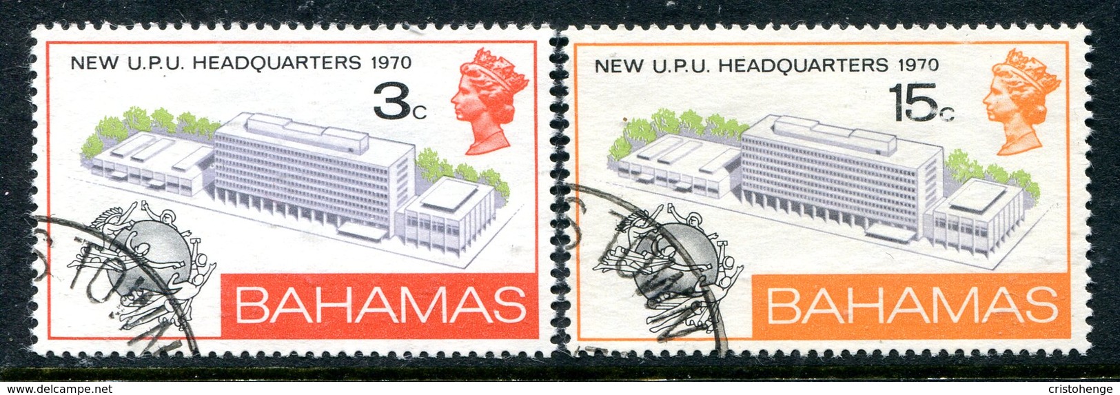 Bahamas 1970 New UPU Headquarters Building Set Used (SG 345-346) - 1963-1973 Autonomie Interne