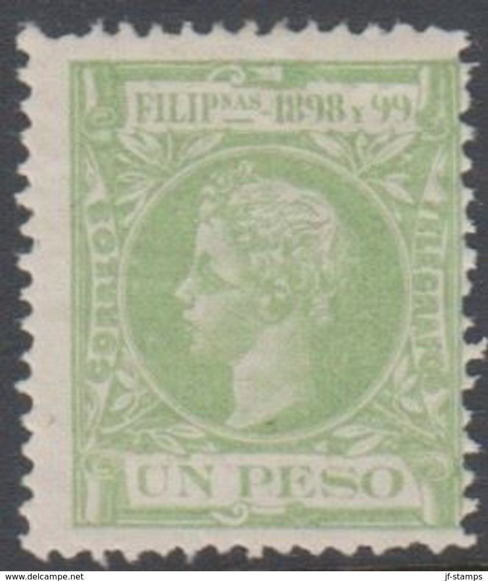 1898. FILIPINAS. Alfons XIII.  UN PESO. 1898 Y 99.  (Michel 205) - JF317925 - Philipines
