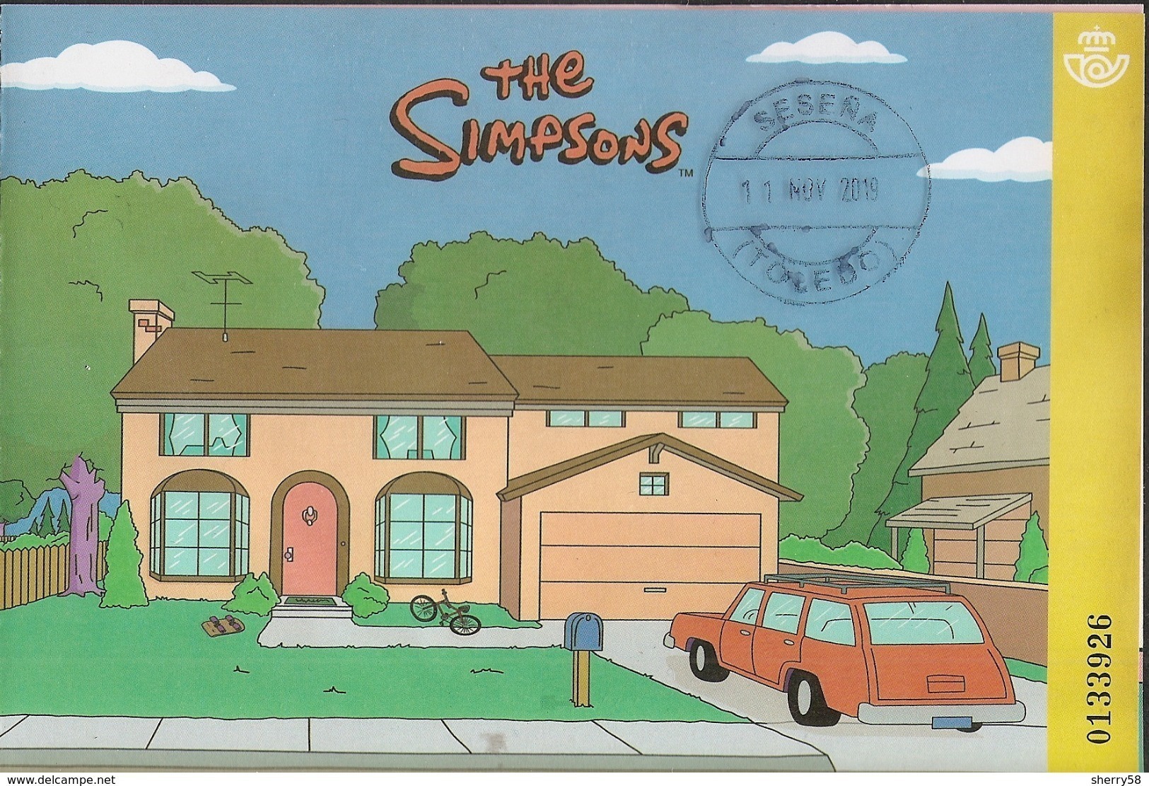 2019-ED. 5352 H.B. -Series De Televisión. The Simpsons (Los Simpson)-USADO CON GOMA- - Used Stamps