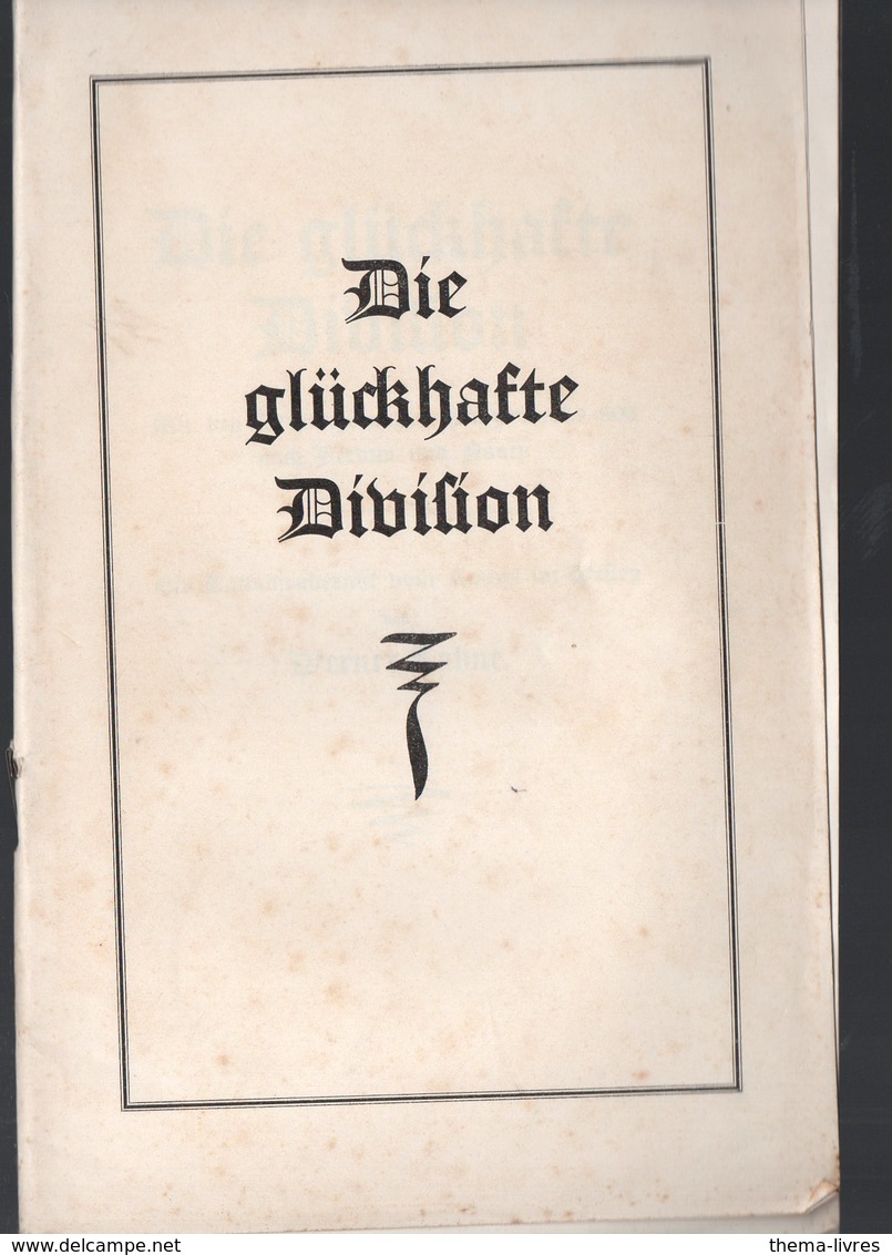 (Allemagne) (guerre 39-45) Plaquette Die Glückhafte Division 1940 (PPP11489) - 5. Zeit Der Weltkriege