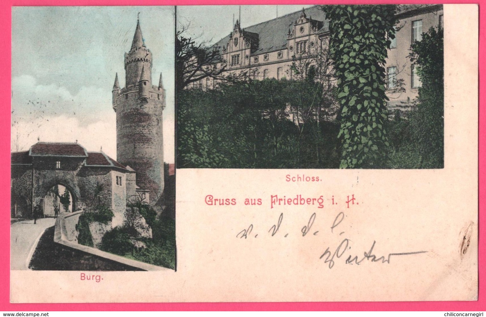 Litho - Gruß - Gruss Aus Friedberg - Burg - Schloss - Edit. HERMANN LOEB - 1904 - Friedberg