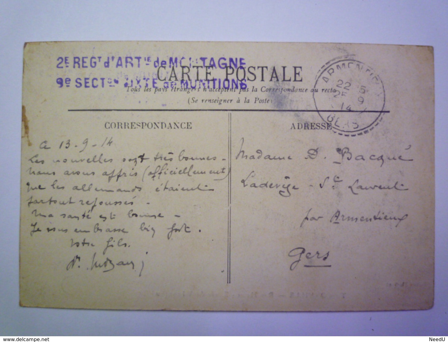 GP 2019 - 2275  TRICONVILLE  (Meuse)  :  Rue Haute  -  Entrée Du Village (Sud-Est)   1914   XXXX - Other & Unclassified