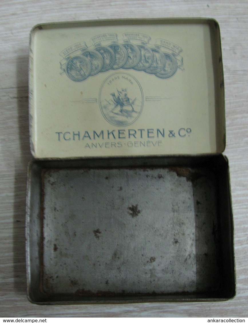 AC - ARAKS TCHAMKERTEN & Co PREMIERE ANVERS GENEVE CIGARETTE - TOBACCO EMPTY VINTAGE TIN BOX