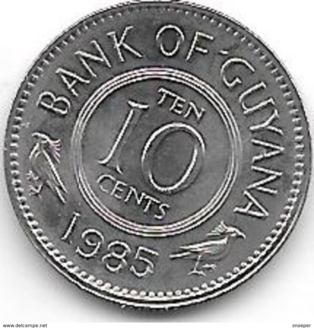 *guyana 10 Cents 1985 Km 33 Bu - Guyana