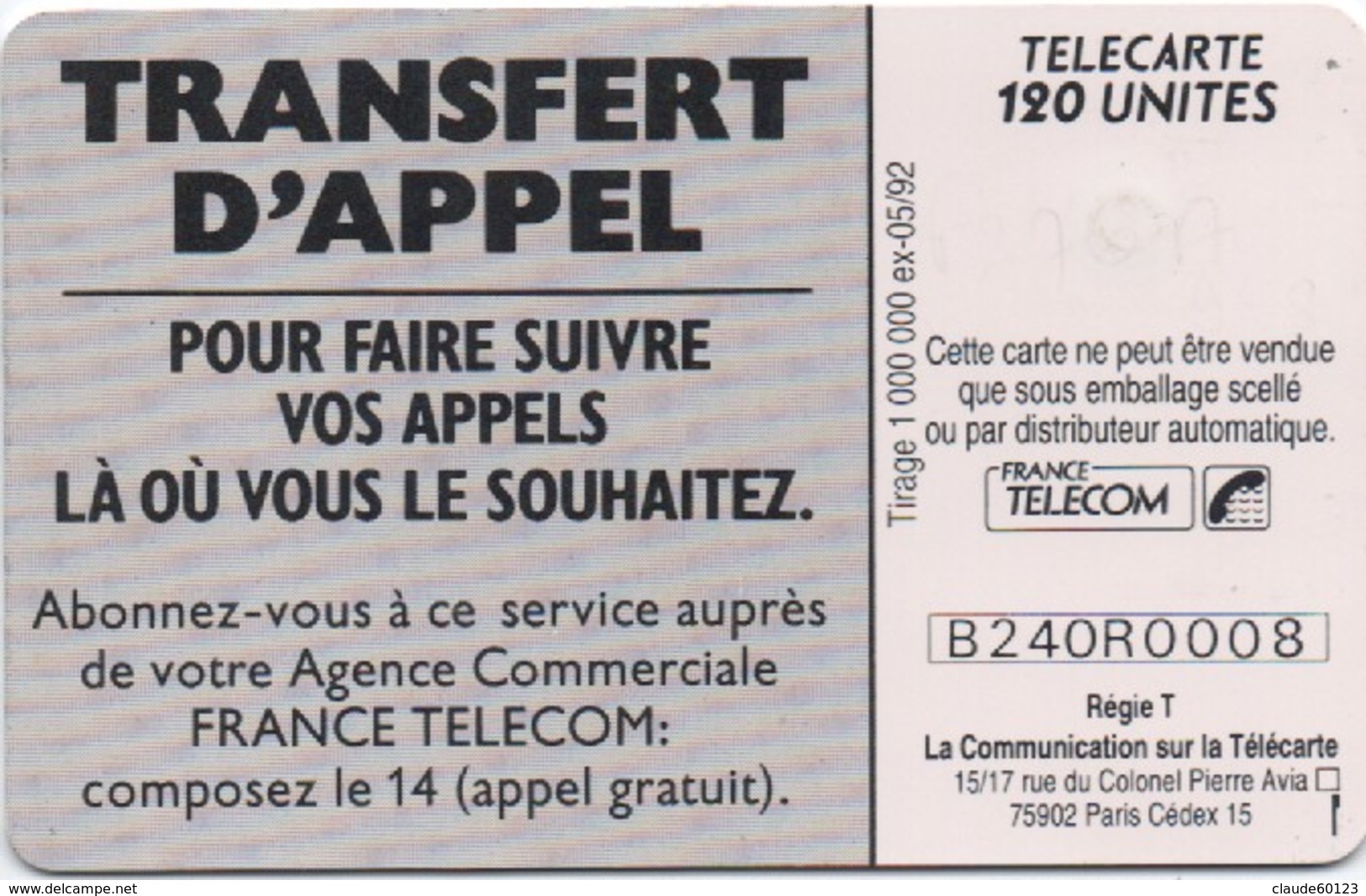 Télécarte Publique Française Réf F276A RARE Utilisée Cote 90 € ( TBE Voir Les 2 Scans Recto / Verso - - 1992