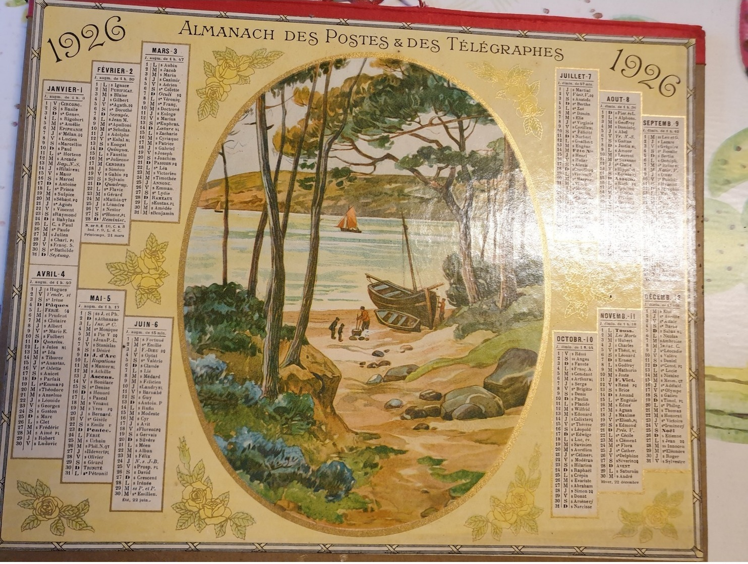 CALENDRIER ALMANACH  DES PTT DE 1926- JURA - Autres & Non Classés