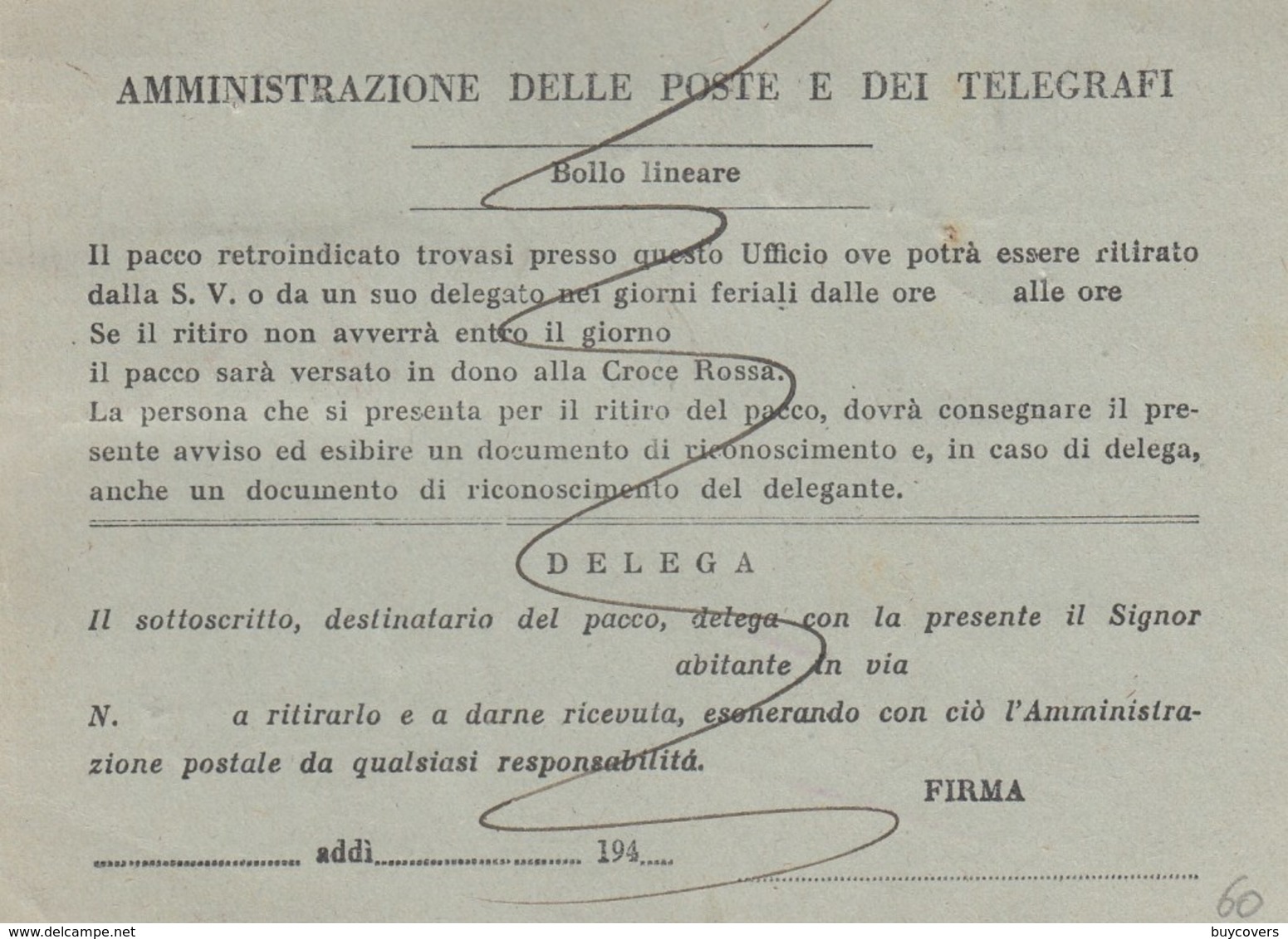 486 - Ricevuta Di Pacco Del 1946 Da Alleghe (Belluno) A Città Con Coppia Vert. Di Lire 2 Carminio - Postpaketten