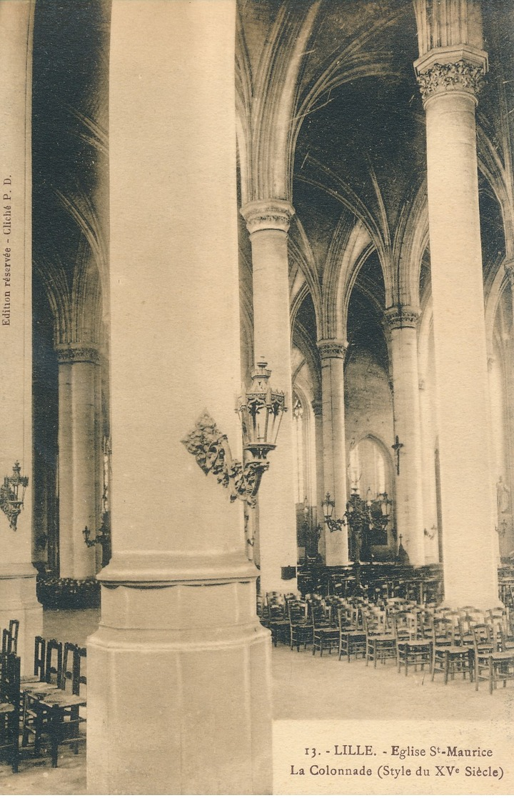 Lille PD 13 Eglise Saint Maurice La Colonnade état Neuf - Lille