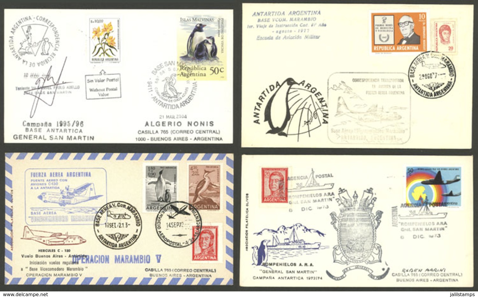 ARGENTINE ANTARCTICA: 37 Covers And Cards Of Varied Periods, Most With Postmarks Of Antarctic Stations Or Special Flight - Other & Unclassified