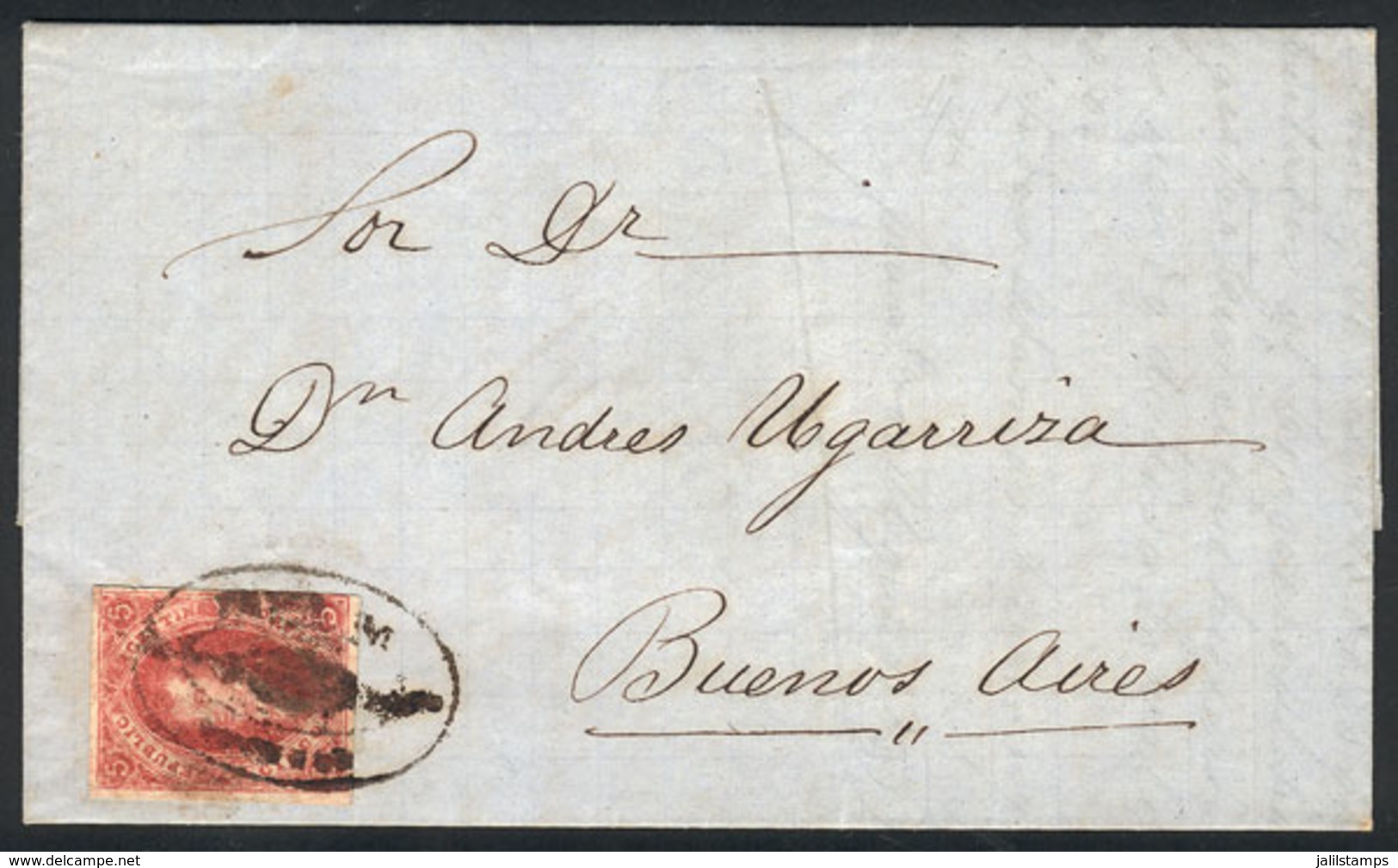 ARGENTINA: GJ.25, 4th Printing, Beautiful Example Franking A Long And Very Interesting Entire Letter (about Business, Po - Briefe U. Dokumente