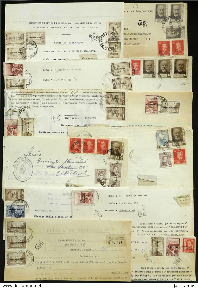 ARGENTINA: 12 Covers Used In The 1960s, There Are Good Postages And Nice Combinations, Including An Interesting Overprin - Otros & Sin Clasificación