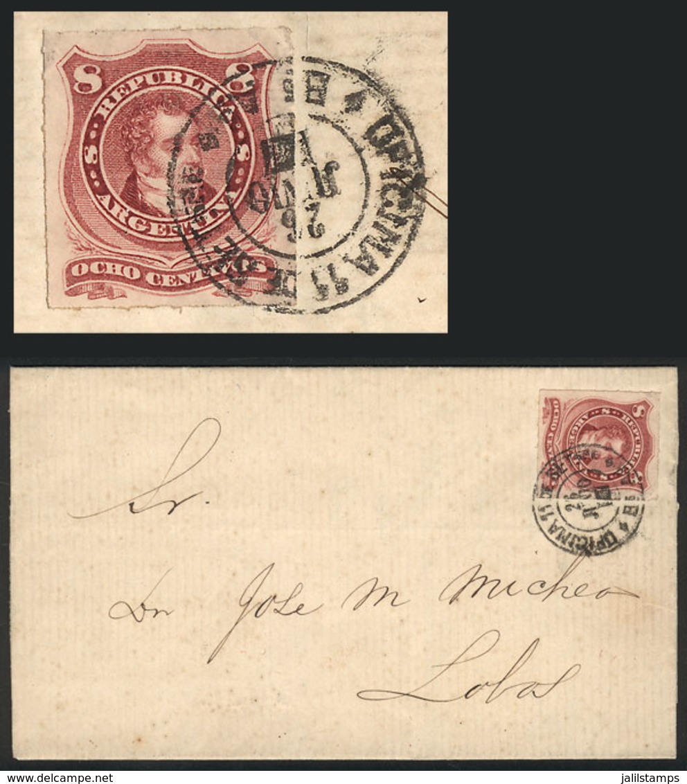 ARGENTINA: Entire Letter Sent From Buenos Aires To Lobos On 26/JUN/1879 Franked With 8c. (GJ.49), Postmarked 'OFICINA 11 - Otros & Sin Clasificación