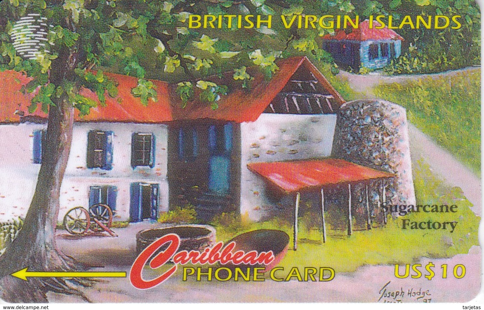 TARJETA DE BRITISH VIRGIN ISLANDS DE SUGARCANE FACTORY  193CBVJ (LETRAS ESPAÑOL) - Virgin Islands