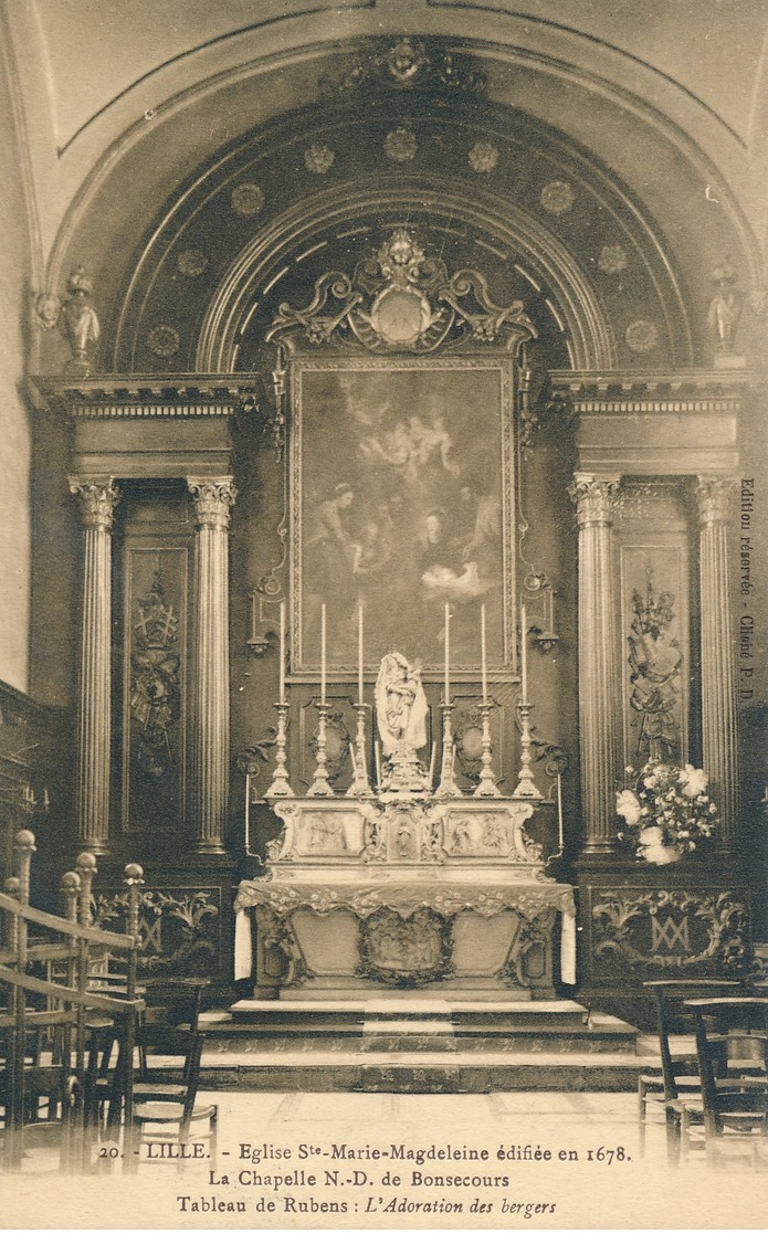 Lille PD 20 Eglise Sainte Marie Magdeleine La Chapelle Notre Dame De Bonsecours état Neuf - Lille