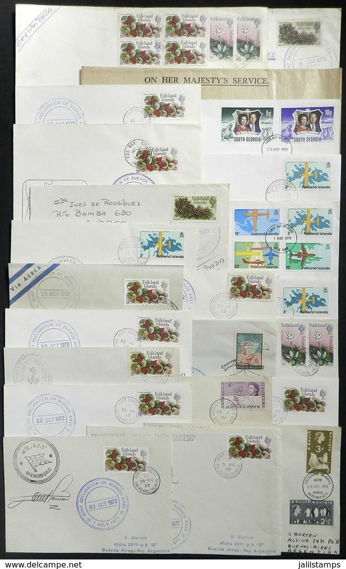 FALKLAND ISLANDS/MALVINAS: About 20 Covers, Most Sent To Argentina Between 1971 And 1979, The General Quality Is Fine To - Falklandinseln