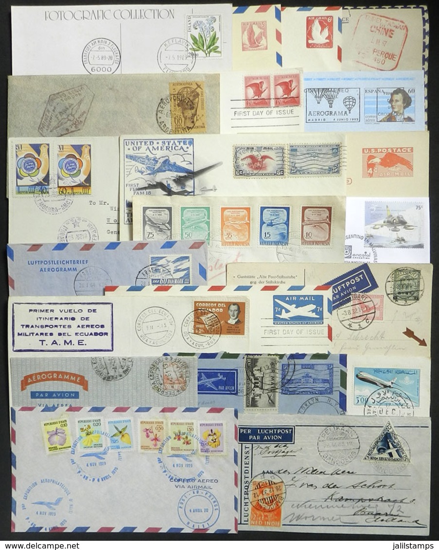 WORLDWIDE: 21 Covers, Cards, Etc. Of Varied Countries And Periods, Almost All Related To AIRMAIL, VF General Quality! - Sonstige & Ohne Zuordnung