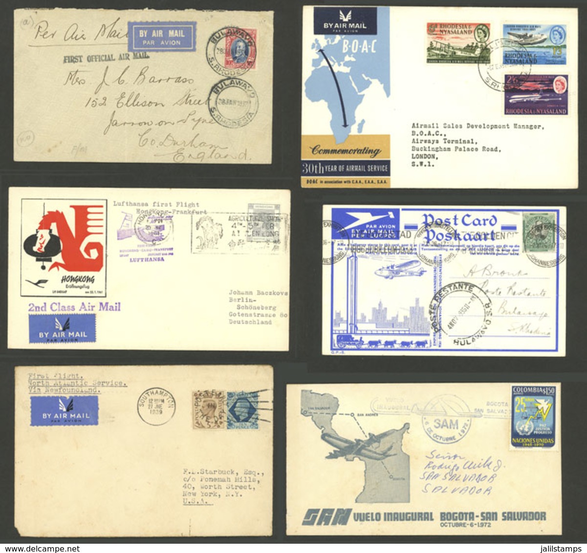 WORLDWIDE: FIRST FLIGHTS And Special Flights: 38 Covers Or Cards Of Varied Countries And Periods, Some Are Scarce And Ha - Otros & Sin Clasificación