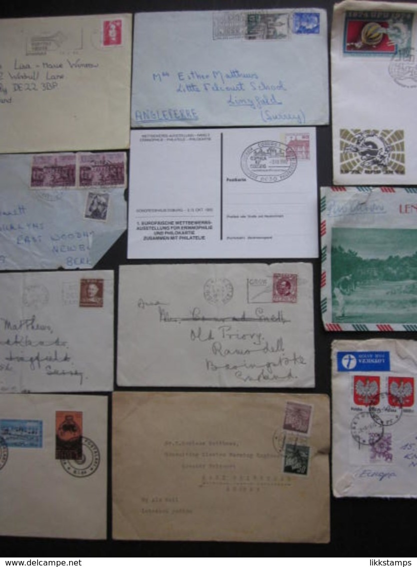 1943-1994 AN ECLECTIC MIX OF ELEVEN POSTALLY USED COVERS, FRONTS AND CARDS. #00947 - Collections (without Album)