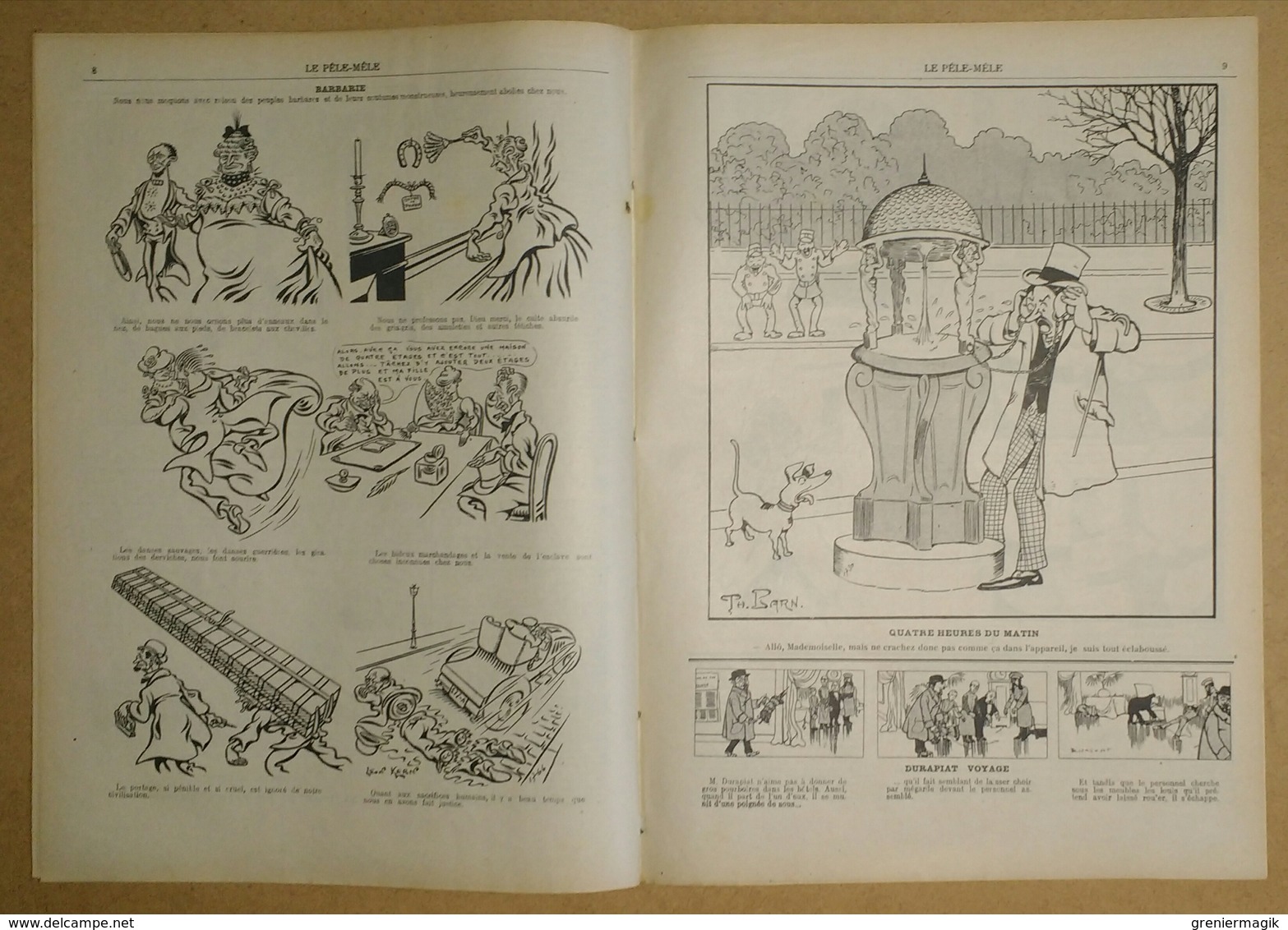 Le Pêle-Mêle N°16 Du 21 Avril 1907 Un Miracle Au Théâtre De Landerneau Par Benjamin Rabier - Th. Barn, Georges Omry - Autres & Non Classés