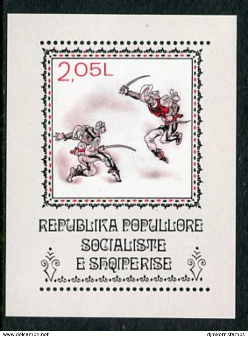 ALBANIA 1977 Folk Dances Block MNH / **.   Michel Block 62 - Albanie