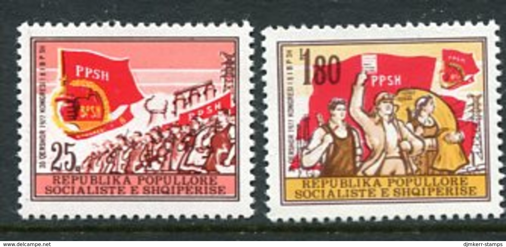 ALBANIA 1977 Trades Union Congress MNH / **.   Michel 1911-12 - Albanie