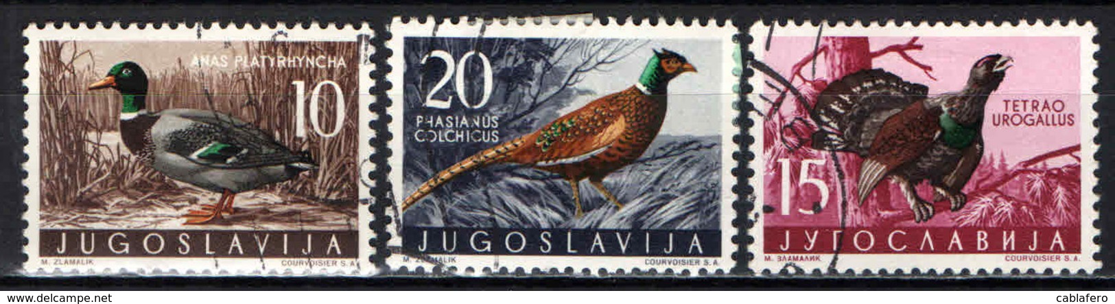 JUGOSLAVIA - 1958 - SERIE UCCELLI - BIRDS - USATI - Usati