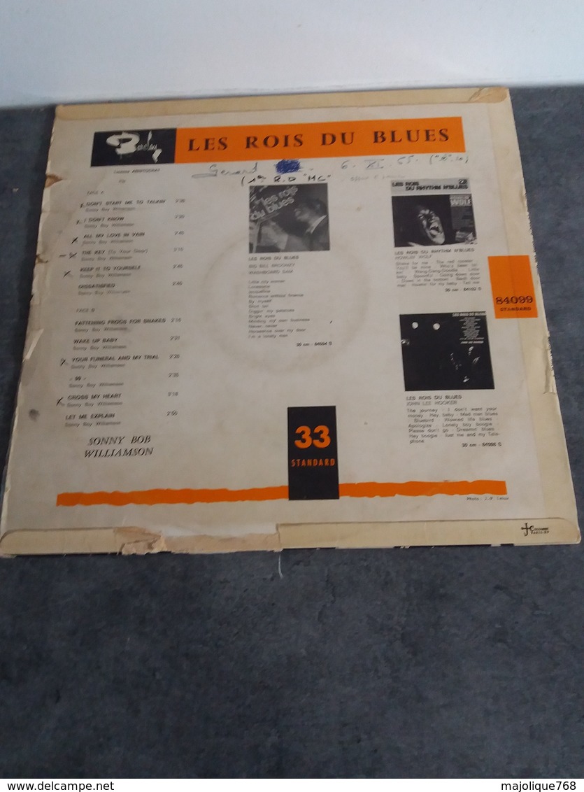 Les Rois Du Blues - Sonny Boy Williamson - Barclay - 84099 S - 1966 - Blues