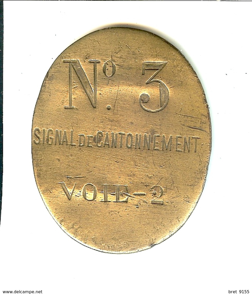 SNCF CHEMINOT CHEMINOTS SIGNAL DE CANTONNEMENT N° 3 VOIE - 2 - Chemin De Fer