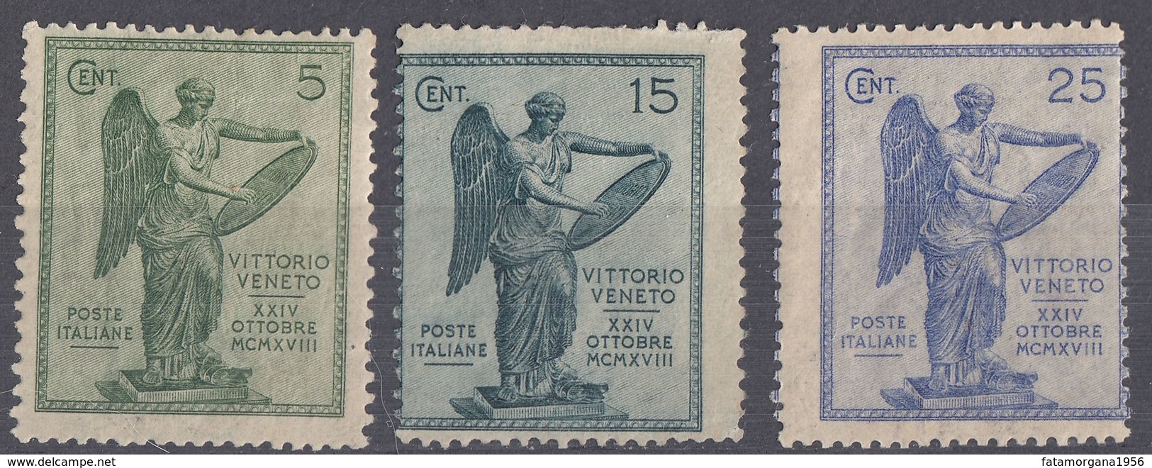 ITALIA -  1921 - Lotto Composto Da 3 valori Nuovi: Yvert 113, 115 E 116, Non Linguellati, Di Seconda Scelta. - Ungebraucht