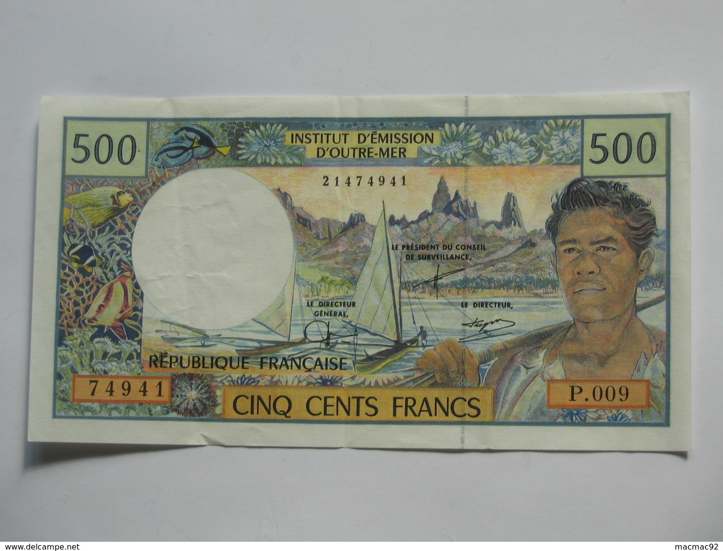 500 Cinq Cents  Francs 1992 - Institut D'émission D'outre Mer  **** EN ACHAT IMMEDIAT **** - Frans Pacific Gebieden (1992-...)