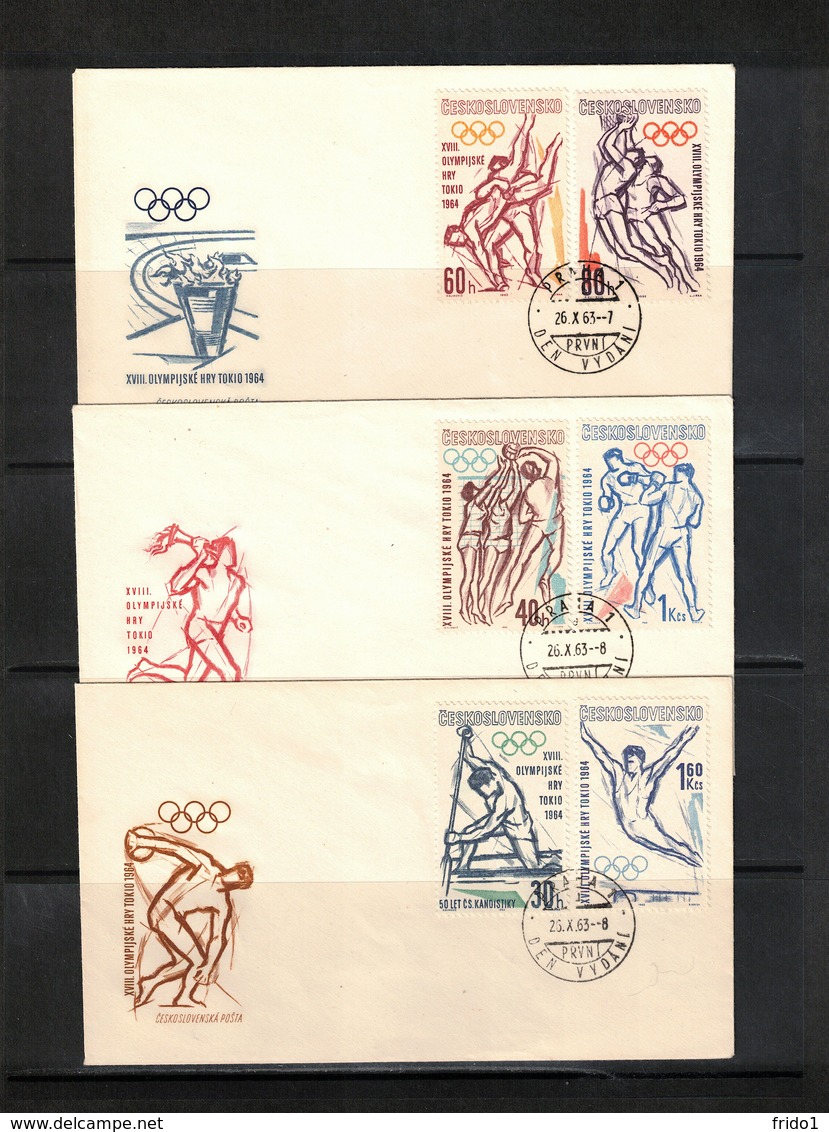 Czechoslovakia 1963 Olympic Games Tokyo FDC - Sommer 1964: Tokio