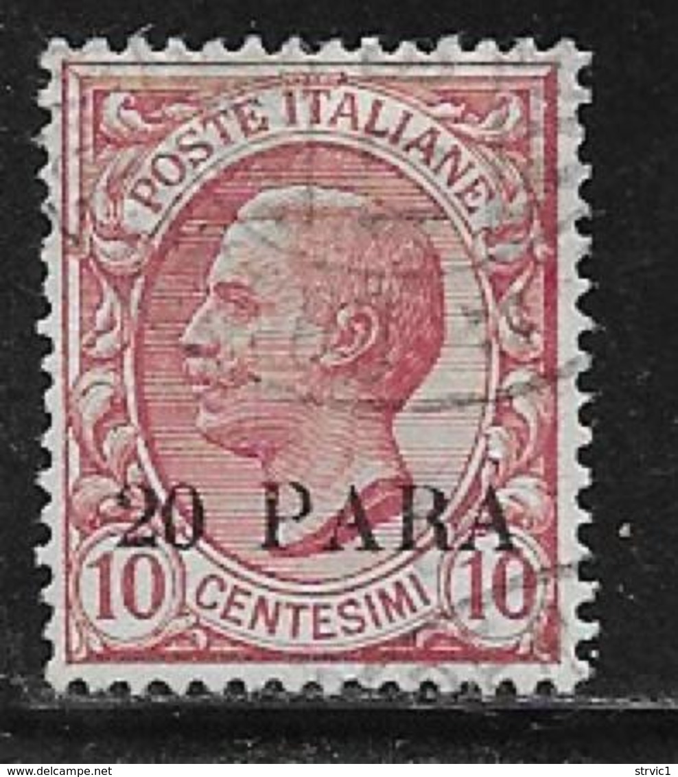 Italy Offices In Turkey Scott # 14 Used Italy Stamp Surcharged, 1908 Second Printing, CV$52.50 - La Canea