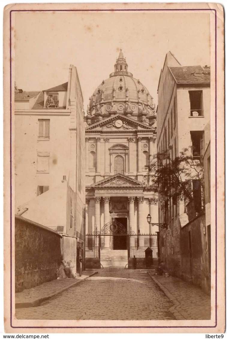 Paris 5e C.1870 LE VAL DE GRACE HOPITAL MILITAIRE Photo  11X16.5cm Sur Carton - Anciennes (Av. 1900)