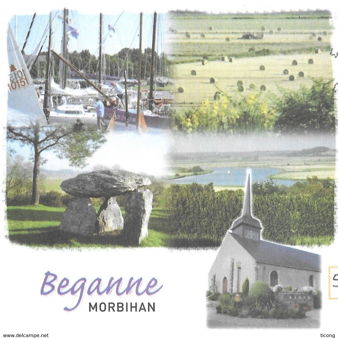 BEGANNE MORBIHAN - PORT, DOLMEN, EGLISE, FOINS, PLAN D EAU, PAP ENTIER POSTAL FLAMME 2019, VOIR LES SCANNERS - Otros & Sin Clasificación