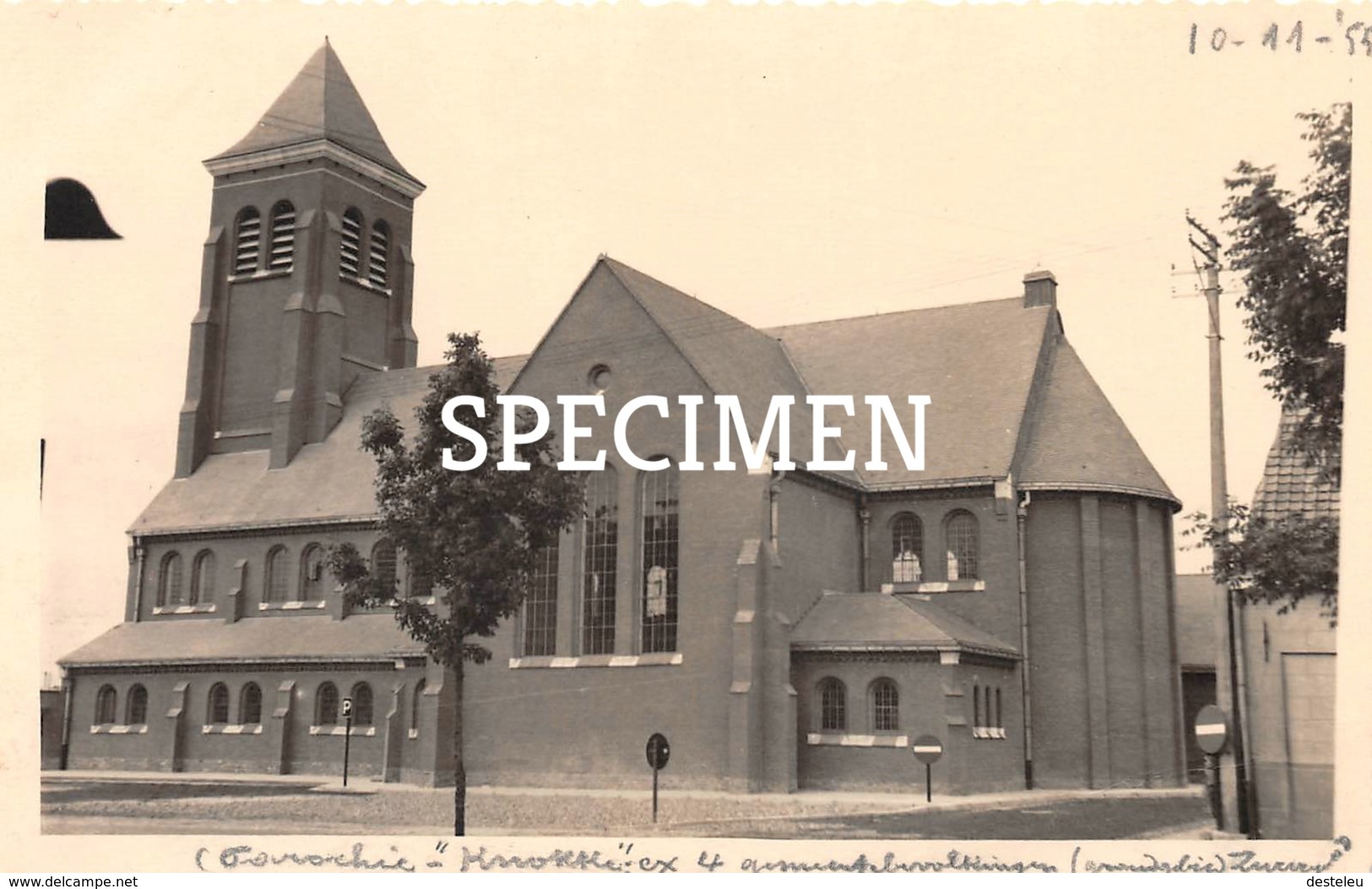 Fotokaart Kerk 1954  - Zwevegem - Zwevegem