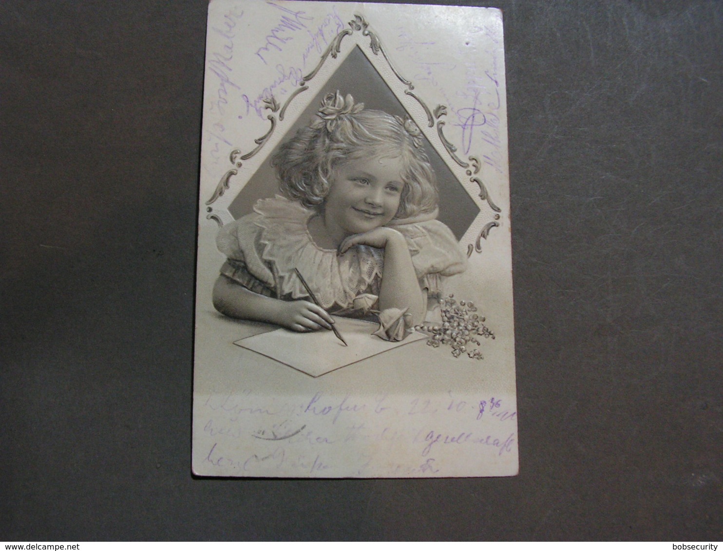 Schönes Mädchen Motiv, Mädchen, Portrait, Fillet, Girl, Child Aus Königshofen Nach Hockenheim 1902 - Portraits
