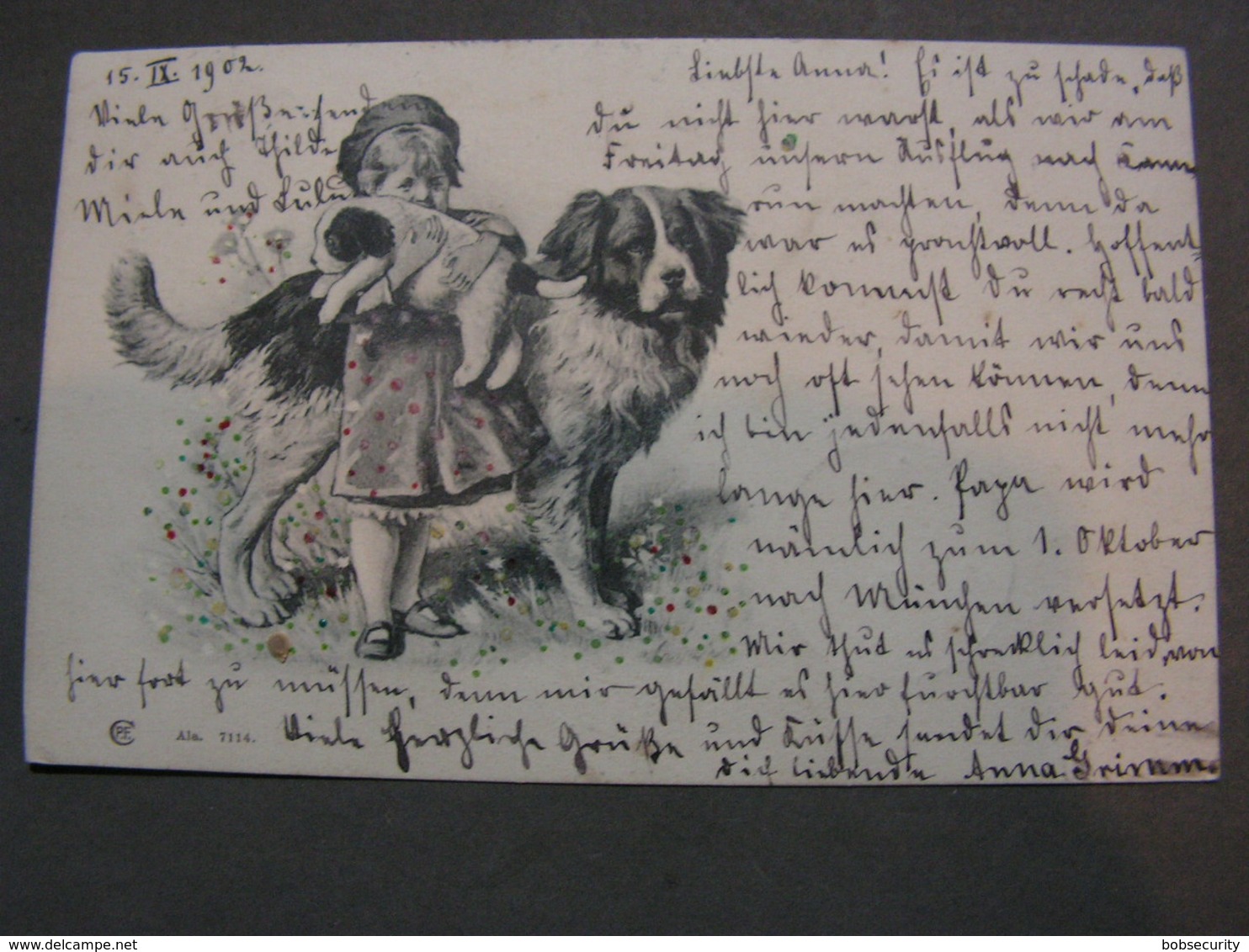 Kind Mit Hund , Dog Bayreuth 1902 - Abbildungen