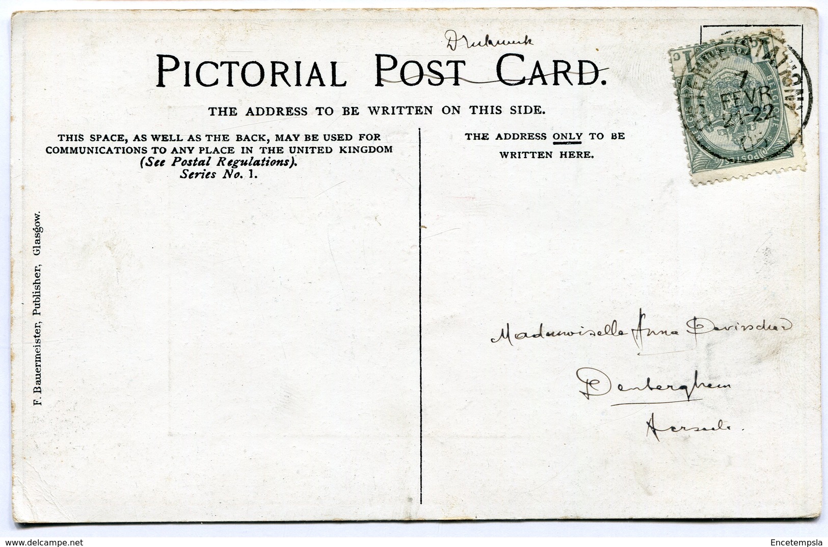 CPA - Carte Postale Signée Par HENRI BAELS - Royaume Uni - Inversnaid Falls - Loch Lomond - 1905 ( HB10924) - Dunbartonshire